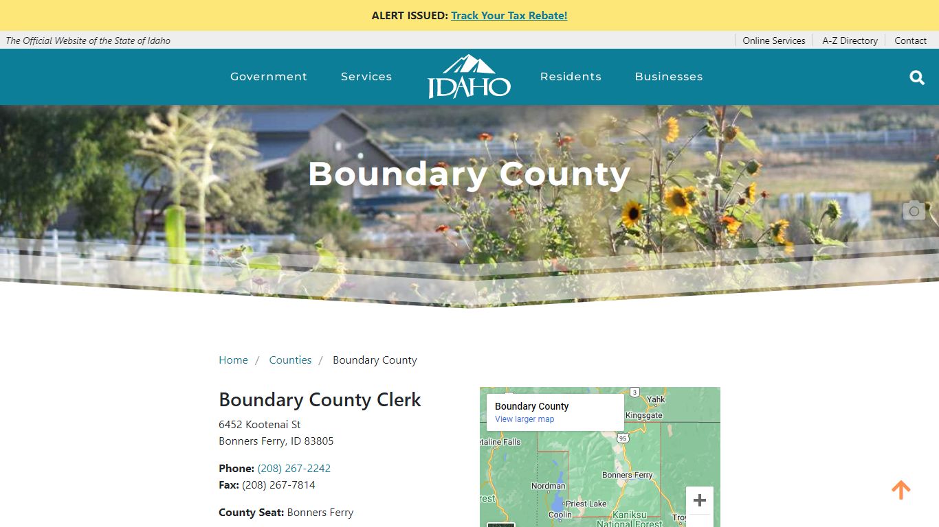 Boundary County | The Official Website of the State of Idaho